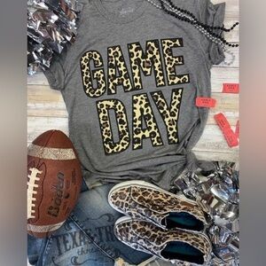 ‘Game Day' Leopard Print T-Shirt